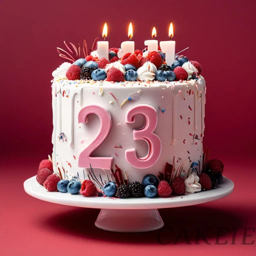 23 Fruit Digit Cake